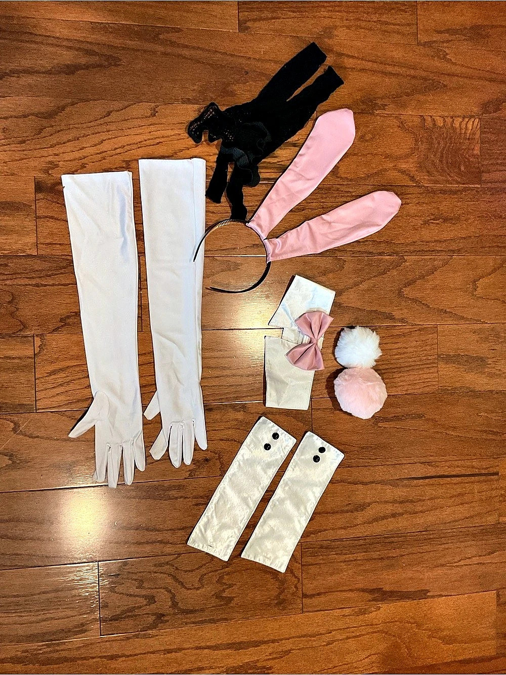 Bunny Costume Accessory Set Pink & White Like New